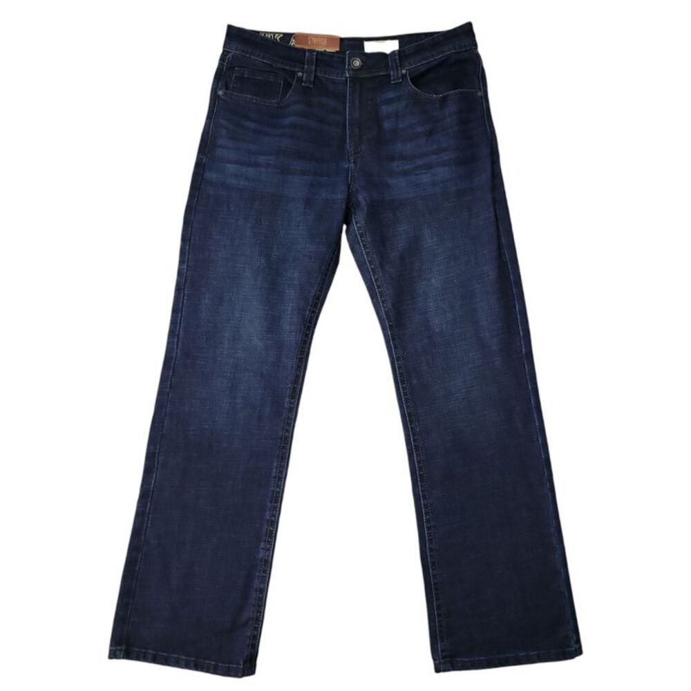 Bondi - Axel Men's Slim Boot Cut Stretch Comfort Button & Zip Closure Denim Jean